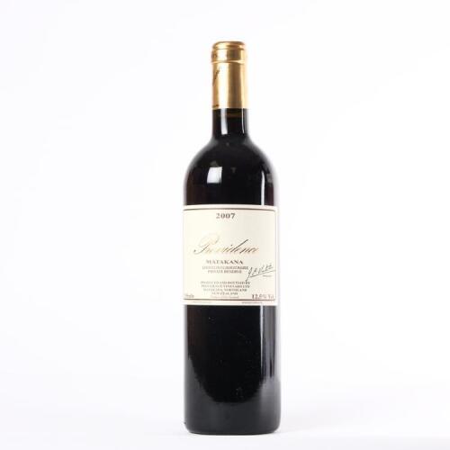 (1) 2007 Providence Private Reserve Cabernet Franc/Merlot/Malbec, Matakana