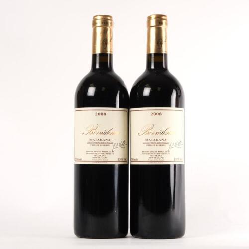 (2) 2008 Providence Private Reserve Cabernet Franc/Merlot/Malbec, Matakana