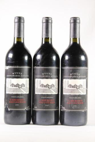 (3) 1995 Wynns Cabernet Sauvignon, Coonawarra SA