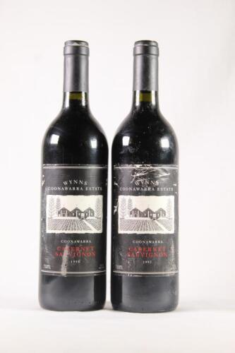 (2) 1995 Wynns Cabernet Sauvignon, Coonawarra SA