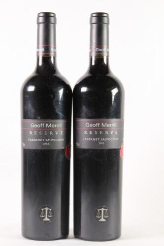 (2) 2002 Geoff Merrill Reserve Cabernet Sauvignon, McLaren Vale/Coonawarra SA