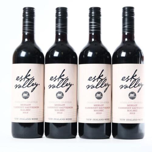 (4) 2013 Esk Valley Merlot/Cabernet Sauvignon/Malbec, Gimblett Gravels