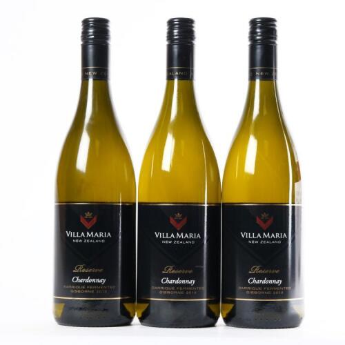 (3) 2013 Villa Maria Reserve Barrique Fermented Chardonnay, Gisborne