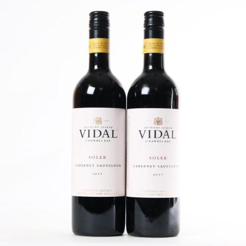 (2) 2017 Vidal Estate Soler Cabernet Sauvignon, Gimblett Gravels