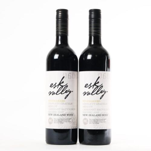 (2) 2007 Esk Valley Winemakers Merlot/Cabernet Sauvignon/Malbec, Gimblett Gravels