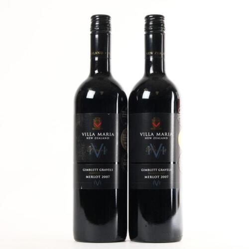 (2) 2007 Villa Maria Reserve Merlot, Gimblett Gravels