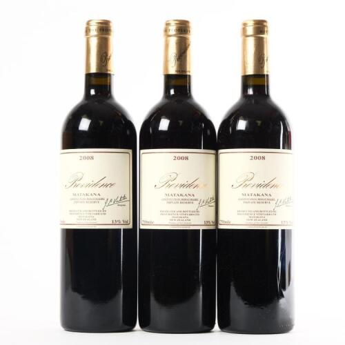 (3) 2008 Providence Private Reserve Cabernet Franc/Merlot/Malbec, Matakana