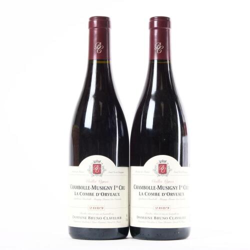 (2) 2009 Domaine Bruno Clavelier Chambolle-Musigny La Combe d'Orveaux 1er Cru Vieilles Vignes, Cote de Nuits