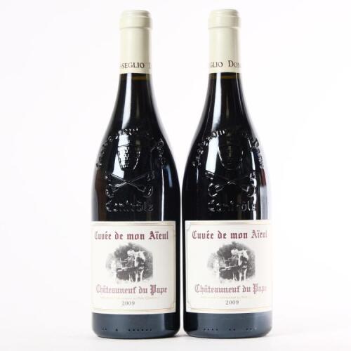 (2) 2009 Domaine Pierre Usseglio & Fils Cuvee de Mon A&iuml;eul Chateauneuf du Pape
