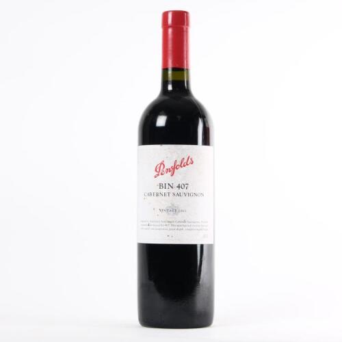 (1)&nbsp;2001 Penfolds Bin 407 Cabernet Sauvignon, South Australia