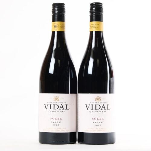 (2) 2017 Vidal Estate Soler Syrah, Hawkes Bay