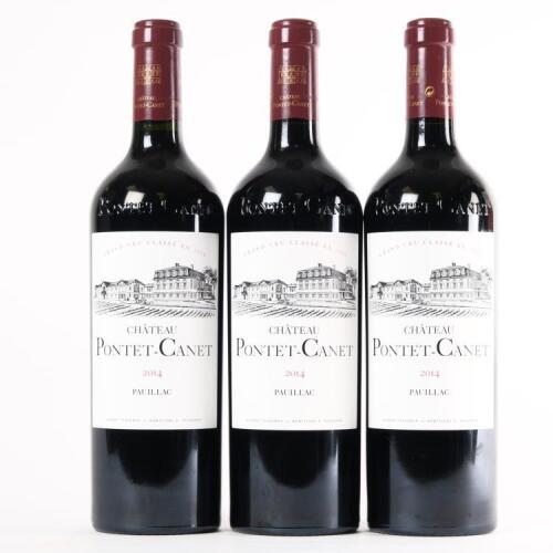 (3) 2014 Chateau Pontet-Canet 5eme Cru Classe, Pauillac