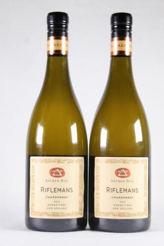 (2) 2015 Sacred Hill Riflemans Chardonnay, Hawkes Bay