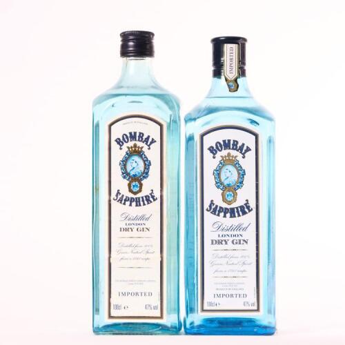 (2)&nbsp;Bombay Sapphire Gin 1000ml 47% abv, England