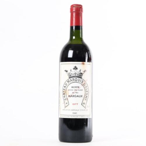 (1) 1977 Chateau Marquis d'Alesme Becker, Margaux