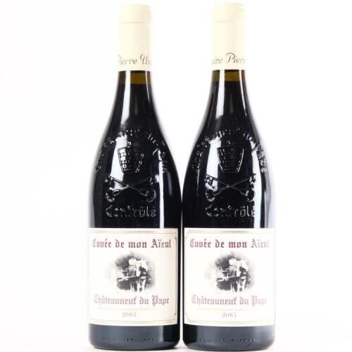 (2) 2005 Domaine Pierre Usseglio & Fils Cuvee de Mon A&iuml;eul Chateauneuf du Pape