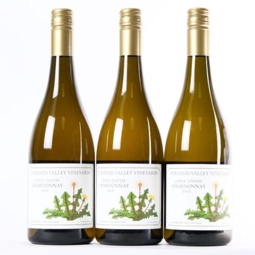 (3) 2011 Pyramid Valley Vineyards Lion's Tooth Chardonnay, Waikari