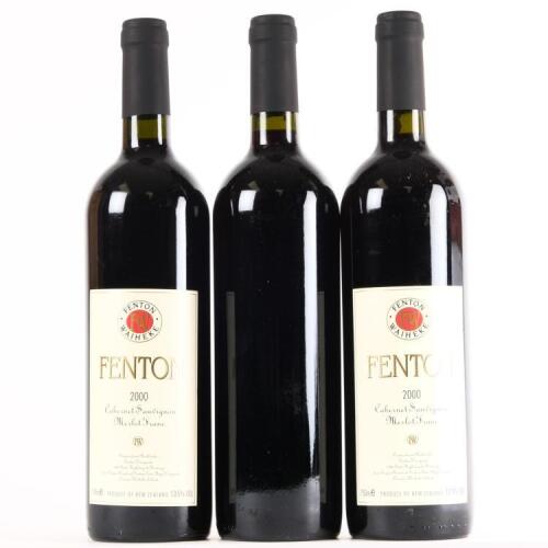 (3) 2000 Fenton Estate Cabernet Sauvignon/Merlot/Franc, Waiheke