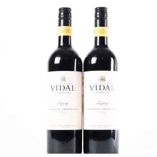 (2) 2014 Vidal Estate Legacy Series Cabernet Sauvignon, Gimblett Gravels