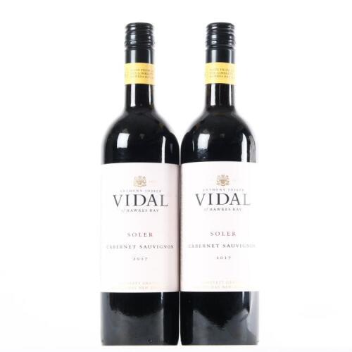 (2) 2017 Vidal Estate Soler Cabernet Sauvignon, Gimblett Gravels