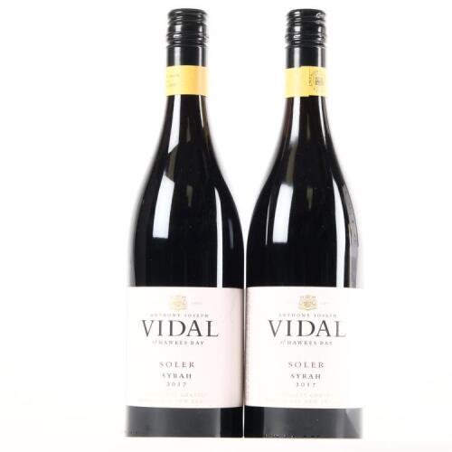 (2) 2017 Vidal Estate Soler Syrah, Hawkes Bay