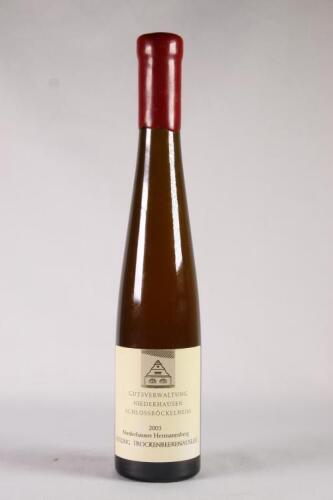 (1) 2003 Gutsverwaltung Niederhauser Schloss Bockel Hermannsberger Riesling Trockenbeerenauslese 375ml, Nahe