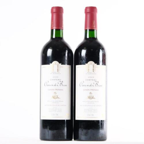 (2) 2003 Chateau Canon de Brem, Canon-Fronsac