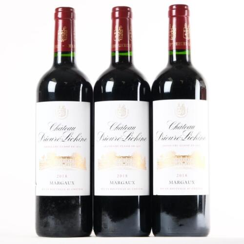 (3) 2018 Chateau Prieure-Lichine 4eme Cru Classe, Margaux