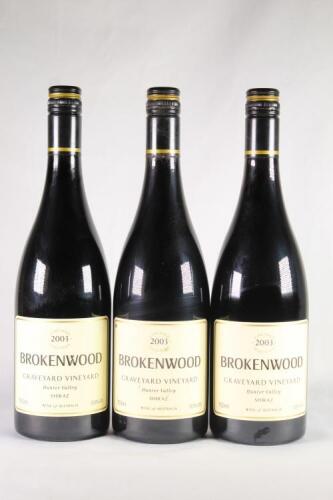 (3) 2003 Brokenwood Graveyard Vineyard Shiraz, Hunter Valley NSW