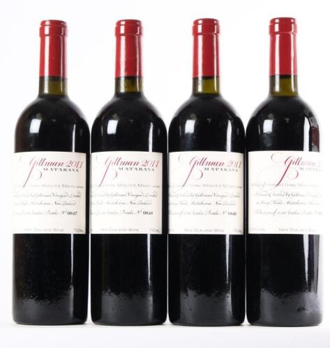 (4) 2011 Gillman Vineyard Red, Matakana