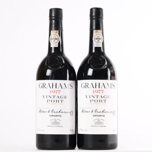 (2) 1977 W & J Graham's Vintage Port, Oporto