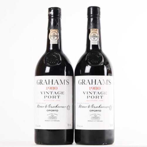 (2) 1980 W & J Graham's Vintage Port, Oporto