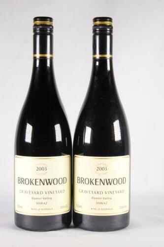 (2) 2003 Brokenwood Graveyard Vineyard Shiraz, Hunter Valley NSW