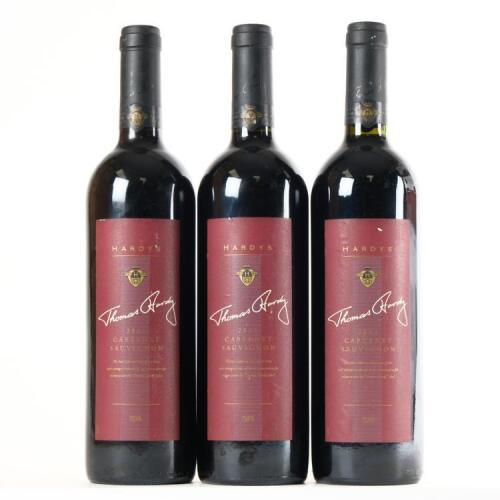 (3) 2001 Hardys Thomas Hardy Cabernet Sauvignon, Margaret River WA/Coonawarra SA