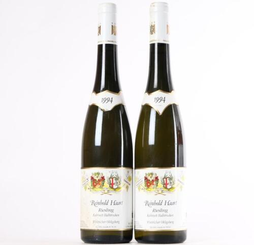 (2) 1994 Reinhold Haart Wintricher Ohligsberg Riesling Kabinett Halbtrocken, Mosel Saar Ruwer