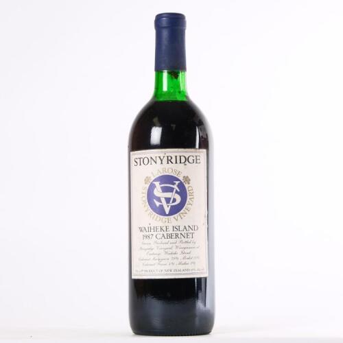 (1) 1987 Stonyridge Vineyard Larose, Waiheke