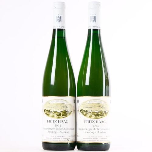(2) 1994 Fritz Haag Brauneberger Juffer Sonnenuhr Riesling Auslese, Mosel Saar Ruwer