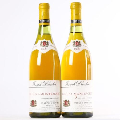 (2) 1981 Joseph Drouhin Puligny Montrachet, Cote de Beaune
