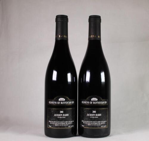 (2) 2001 Olssen's of Bannockburn Jackson Barry Pinot Noir, Central Otago