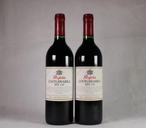 (2) 1996 Penfolds Bin 128 Shiraz, Coonawarra SA