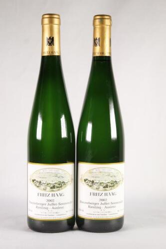 (2) 2002 Fritz Haag Brauneberger Juffer-Sonnenuhr Riesling Auslese, Mosel Saar Ruwer
