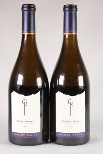 (2) 2002 Craggy Range Dijon Clones Chardonnay, Martinborough