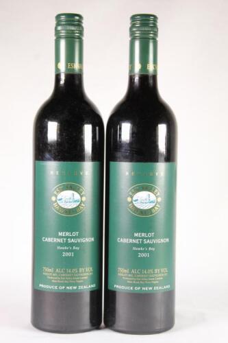 (2) 2001 Esk Valley Reserve Merlot/Cabernet Sauvignon, Hawkes Bay
