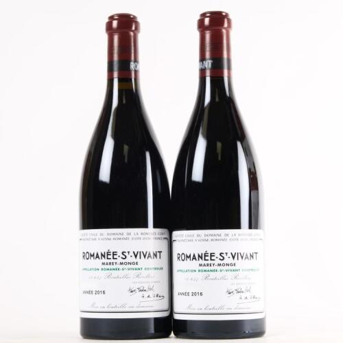 (2) 2016 Domaine de la Romanee-Conti Romanee-Saint-Vivant Grand Cru, Cote de Nuits