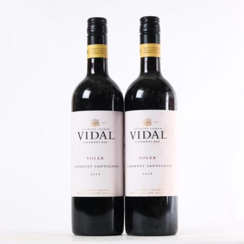 (2) 2018 Vidal Estate Joseph Soler Cabernet Sauvignon, Gimblett Gravels