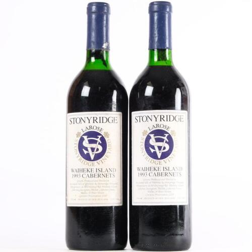(2) 1993 Stonyridge Vineyard Larose, Waiheke