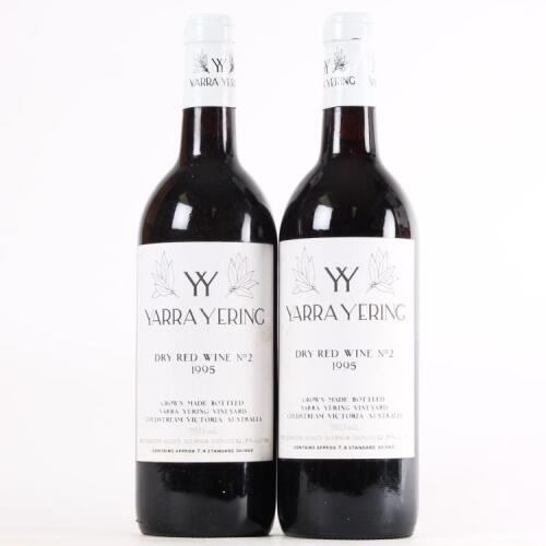 (2) 1995 Yarra Yering Dry Red Wine No 2, Yarra VIC