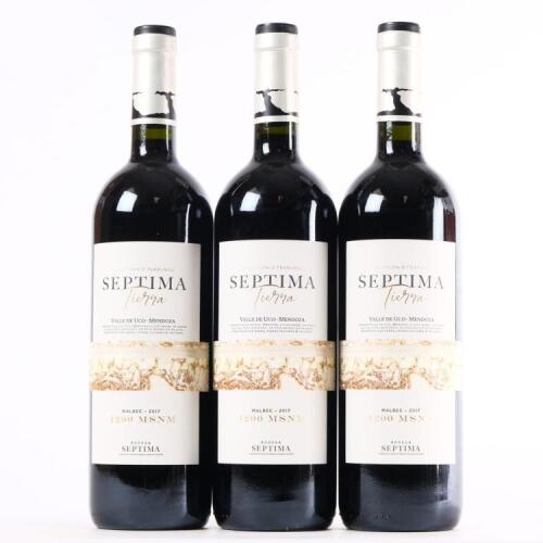 (3) 2017 Septima Tierra 1200 MSNM Malbec, Mendoza Argentina