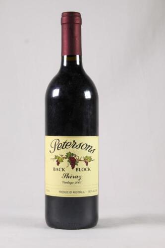 (1) 2005 Petersons Back Block Shiraz, Hunter Valley NSW