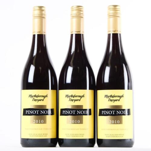 (3) 2010 Martinborough Vineyards Pinot Noir, Martinborough